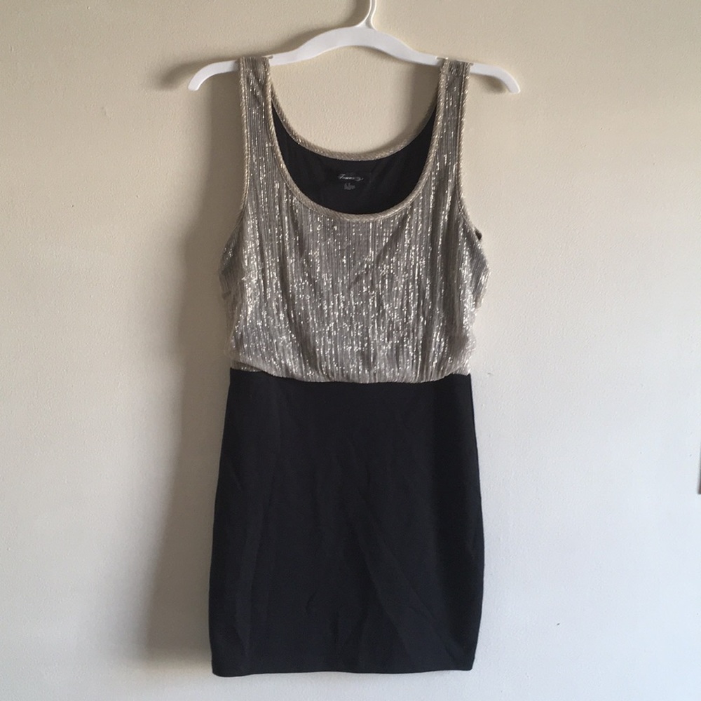 Two color black and silver dress , never worn